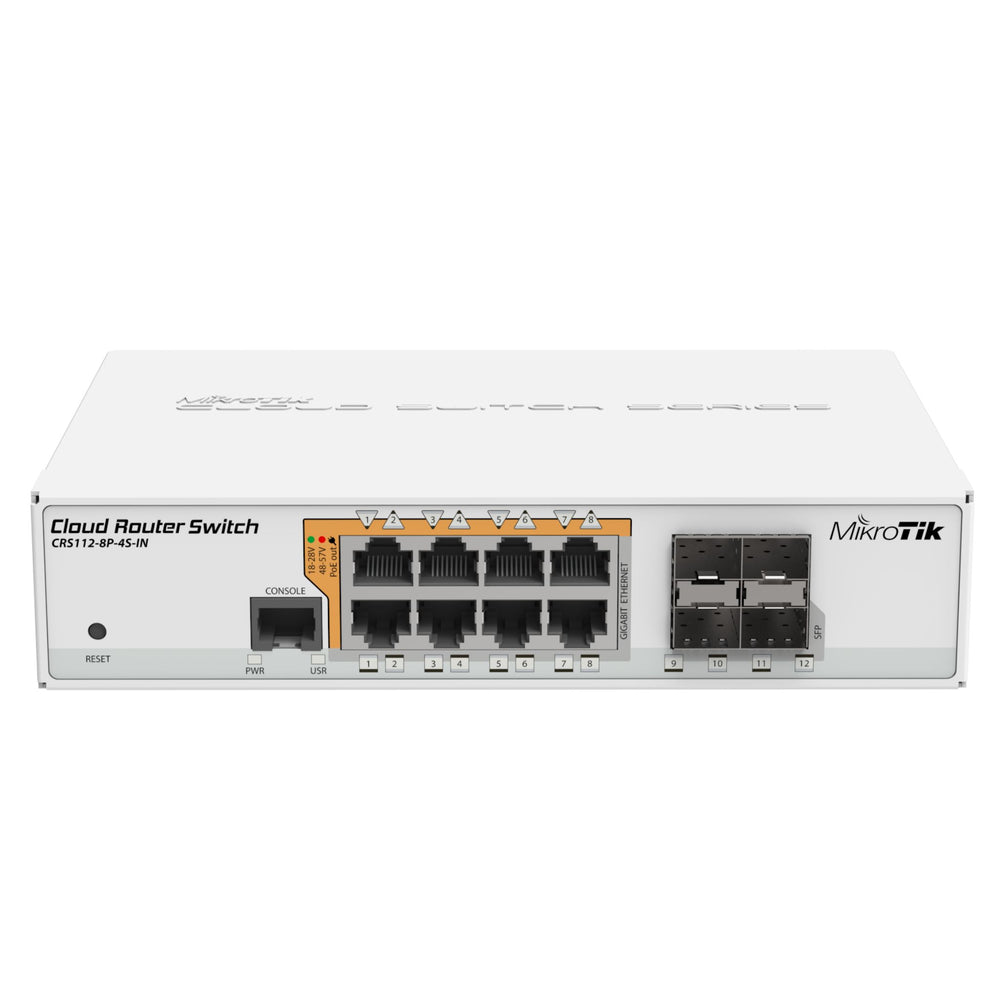 MikroTik CRS112-8P-4S-IN Cloud Router Switch with PoE | MS Distribution
