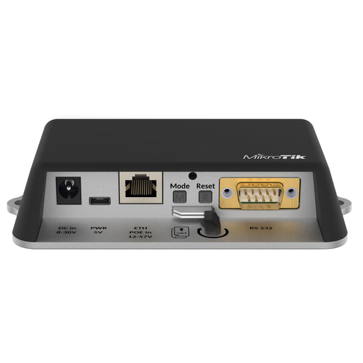 MSDist MikroTik RouterBoard LtAP mini LTE Router RB912R-2nD-LTm Front Ethernet Power SIM Serial