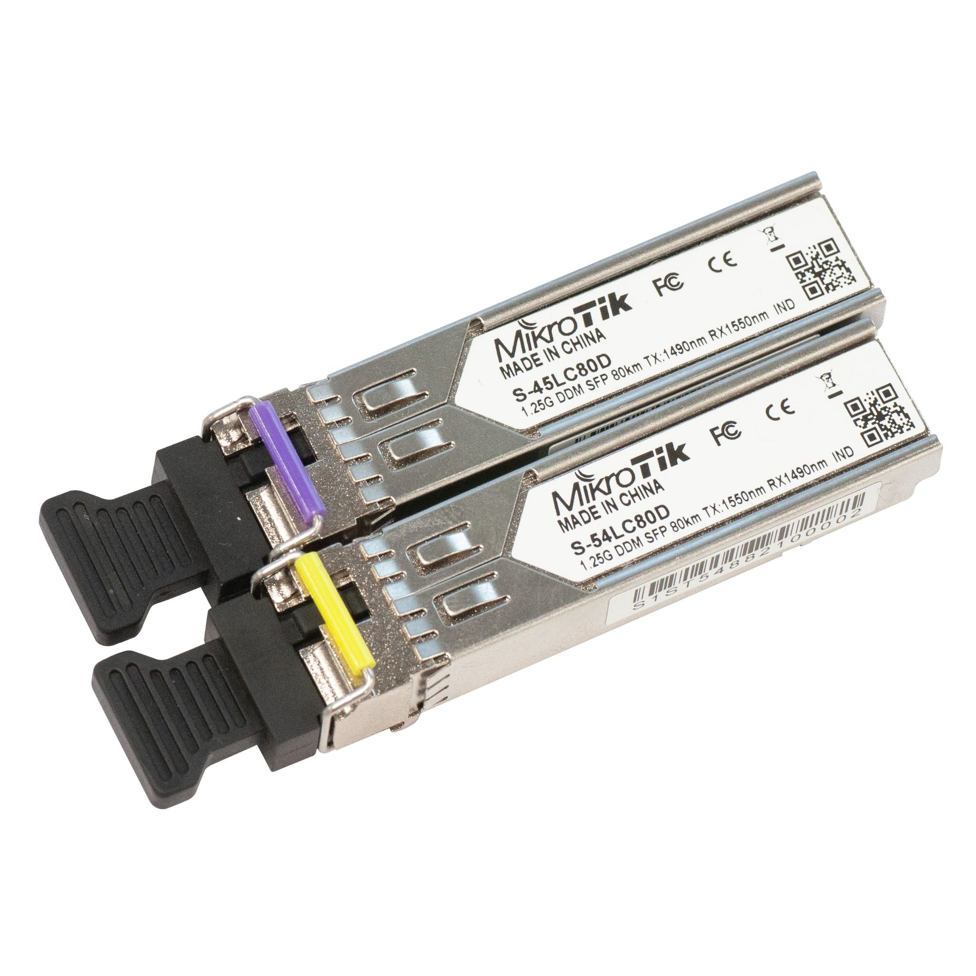 MikroTik S-45LC80D + S-54LC80D 1.25G 80km LC Fibre Modules | MS ...