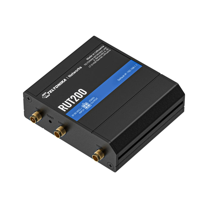 MSDist Teltonika RUT200 Industrial Cellular Router Top Angle Connectors