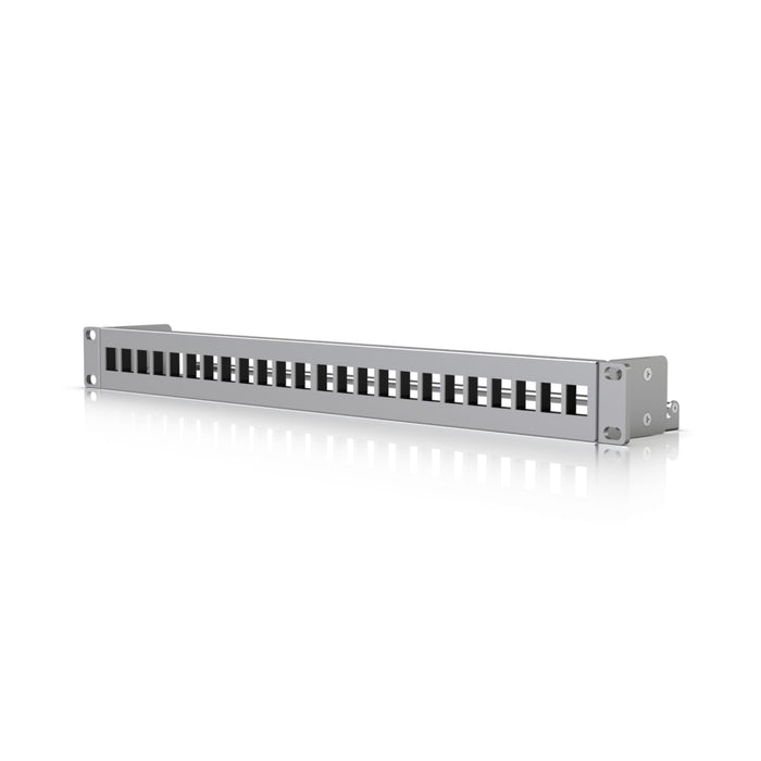 MSDist Ubiquiti 24-Port Blank Keystone Patch Panel UACC-Rack-Panel-Patch-Blank-24 Front