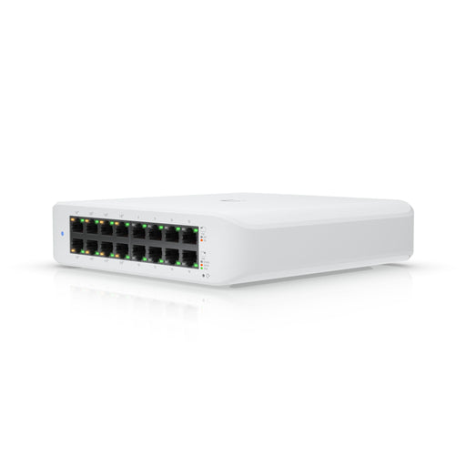 Available From MSDist Ubiquiti UniFi Lite 16 PoE USW-Lite-16-PoE Angle Ethernet Ports
