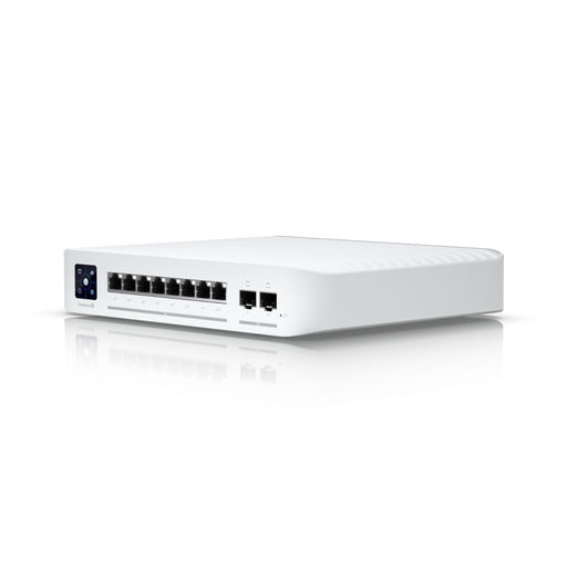 Available From MSDist Ubiquiti UniFi Switch Enterprise 8 PoE USW-Enterprise-8-PoE Angle Ethernet Ports