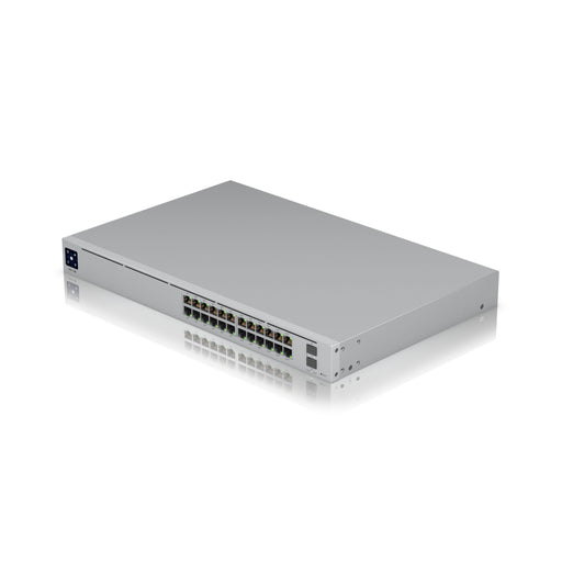 Available from MSDist Ubiquiti UniFi USW-Pro-24-POE Switch Top Angle Ports