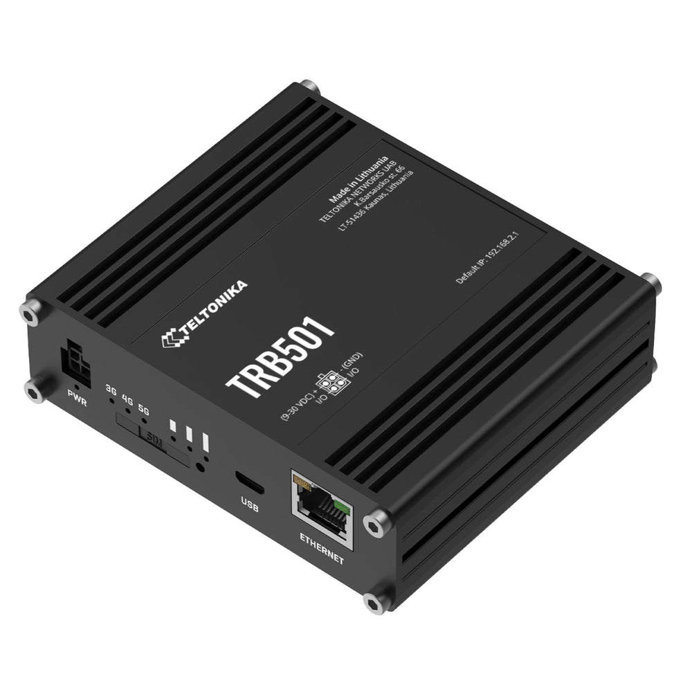MSDist Teltonika TRB501 Industrial 5G Gateway Ethernet Power