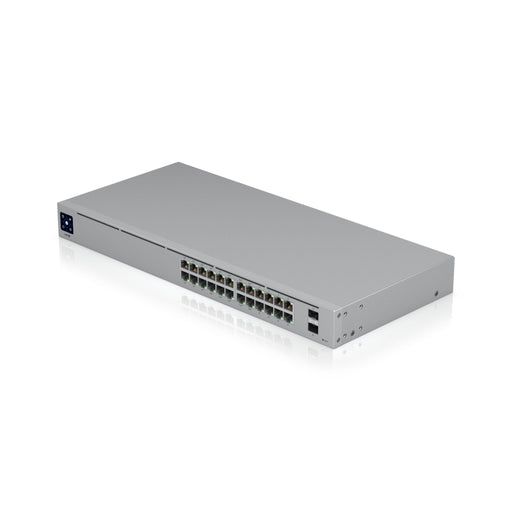 Available From Ubiquiti UniFi Switch Standard 24 PoE USW-24-POE Angle Ethernet Ports