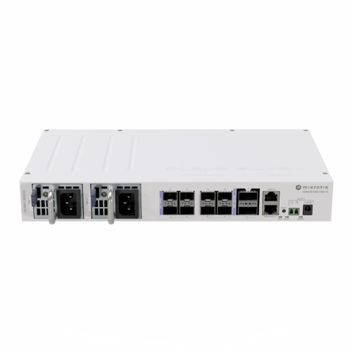 MikroTik Cloud Router Switch 510-8XS-2XQ-IN in desktop case